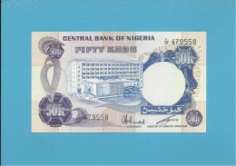 50 KOBO - ND ( 1973-78 ) - UNC. - P 14f - Sign. 6 - Serie F/49 - CENTRAL BANK OF NIGERIA - Nigeria
