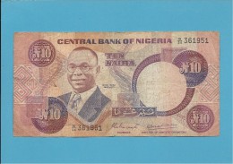 10 NAIRA - ND ( 1979 - 84 ) - P 21a - Sign. 4 - Serie B/24 - CENTRAL BANK OF NIGERIA - Nigeria