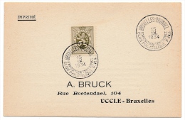 Belgique - CP Imprimé - Cachet "BRUXELLES - Exposition Tentoonst Club Philatélique F.N.I." 1934 - Brieven En Documenten