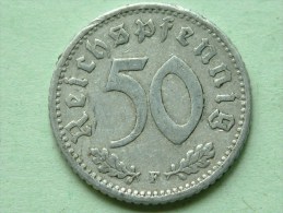 1940 F - 50 ReinchsPfennig - KM 96 ( Uncleaned Coin / For Grade, Please See Photo ) !! - 50 Reichspfennig