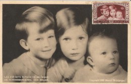 Carte Maximum  Les Enfants Royaux De Belgique - 1951-1960