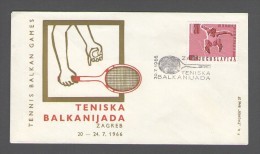 YUGOSLAVIA JUGOSLAVIJA  1966  TENNIS BALKAN GAMES ZAGREB  TENISKA BALKANIJADA - Brieven En Documenten