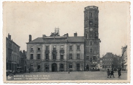 CPSM - BELGIQUE - MENIN (Meenen) - Grand Place Et Beffroi - Menen