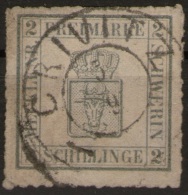 Crivitz 5/9 Auf 2 Shilling Dunkelgrau - Schwerin Nr. 6 B - Signiert - Pracht - Mecklenburg-Schwerin