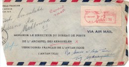 Taaf Kerguelen Port Aux Français  Lettre 1963 Des USA Pour Kerguelen Voir Fraction Cachet Arrivée - Brieven En Documenten