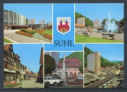 (2099) Suhl / Mehrbildkarte M. Wappen/ Pkw  - N. Gel. - DDR - Bild Und Heimat - Suhl