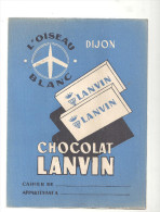 Protège Cahier Chocolat LANVIN L'oiseau Blanc - Protège-cahiers