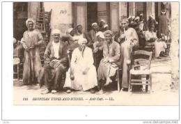 EGYPTE SCENES ET TYPES CAFE ARABE,PERSONNAGES, BEAU PLAN REF 17030 - Persone