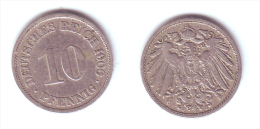 Germany 10 Pfennig 1900 F - 10 Pfennig