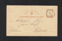 Hungary Stationery Soskut 1877 - Entiers Postaux