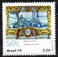 BRAZIL 1979 Christmas. Tiles From Church Of Our Lady , Salvador - 3cr.20 - "Adoration Of The Kings"   MNH - Neufs