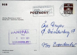 Denmark  Postkort  DSB A455 12/72 411X  Brønderslev( Lot 73 ) - Entiers Postaux