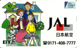 UNITED KINGDOM 10 UNITS  JAL AIRLINE LOGO  WOMAN CHILD  L & G USED READ DESCRIPTION !! - BT Private Issues