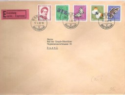 Schweiz Suisse 1952: Eil-Brief Mit Zu WI 138-142 Mi 561-565 Yv 512-516 Mit Stempel BASEL 17.I.52 (Zu CHF 60.00) - Briefe U. Dokumente