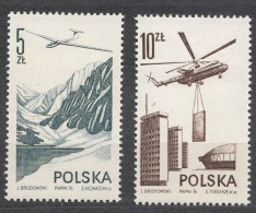 Poland 1976 Airplanes Aviation Mi#2437-2438 Mint Never Hinged - Airplanes