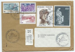 (8) Enveloppe Avec TIMBRES  (Aéroport BALE MULHOUSE, Eclairage Public GRENOBLE, AIX En PROVENCE,EPHEBE D´AGDE,BOYAN ) - Other & Unclassified