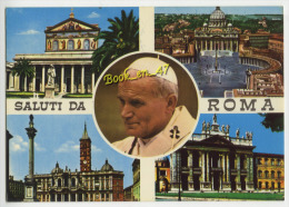 {35251} Italie Rome Saluti Da Roma , Multivues ; Bâtiments , Pape Jean Paul II - Panoramische Zichten, Meerdere Zichten