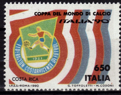 ITALIE    N°  1850  * *   Cup  1990    Football  Fussball  Soccer  Costa  Rica - 1990 – Italien