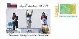 Spain 2014 - XXII Olimpics Winter Games Sochi 2014 Special Prepaid Cover - Sage Kotsenburg - Hiver 2014: Sotchi