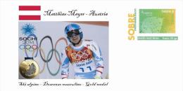 Spain 2014 - XXII Olimpics Winter Games Sochi 2014 Special Prepaid Cover - Matthias Mayer - Winter 2014: Sochi