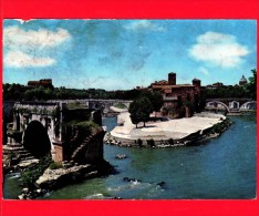 ITALIA - LAZIO - Cartolina Viaggiata Del 1968 - ROMA - Isola Tiberina - Il Ponte Rotto - Ponts