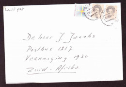 Netherlands On Cover To South Africa - 1987 - Queen Beatrix, Booklet Stamp - Briefe U. Dokumente