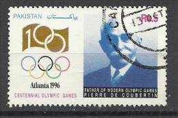PAKISTAN 1996 - OLYMPIC GAMES - DE COUBERTIN - OBLITERE USED GESTEMPELT USADO - Zomer 1996: Atlanta