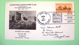 USA 1977 Cover Jojex Sta. Johnstown To New York -  Congress Constitution - Floods Special Cancel - Brieven En Documenten