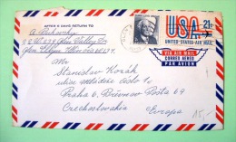 USA 1977 Cover Glen Ellyn To Czechoslovakia -  Lloyd Wright - Plane - Storia Postale