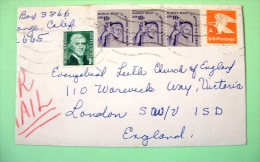 USA 1978 Part Of Cover To England - Eagle Jefferson Right Redress Statue - Brieven En Documenten