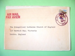 USA 1979 Part Of Cover Stony Brook To England - Plane Lutheran Church - Brieven En Documenten