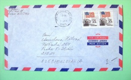 USA 1983 Cover Milwaukee To Czechoslovakia - Flags Coil - Covers & Documents
