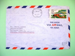 USA 1984 Cover New York To Czechoslovakia - Olympics Sport Swimming - Lettres & Documents