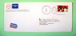 USA 1985 Cover Chicago To Czechoslovakia - Olympics Sport Weight Throwing - Flamingo Cancel - Cartas & Documentos