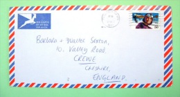 USA 1993 Cover Paterson To England - Harriet Quimby - Plane - Lettres & Documents