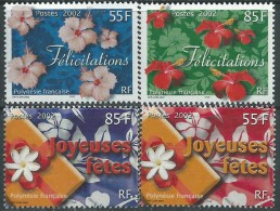 Polynésie N° 657 / 60   XX  Timbres De Messages, Les 4 Valeurs Sans Charnière TB - Neufs