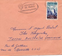 Taaf Kerguelen Port Aux Français Lettre 1965 Avec Flamme Aéroport De Paris  Pour Kerguelen - Sonstige & Ohne Zuordnung