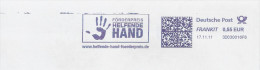 EMA RED METER STAMP ABSENDER FREISTEMPEL AFS Allemagne DEUTSCHLAND MAIN HAND STIFTUNG FONDATION INTERNET WEB FORDERPREIS - Secourisme