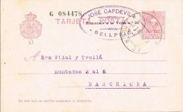 7228. Entero Postal BELLPUIG (Lerida) 1930. Alfonso XIII Vaquer - 1850-1931