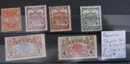 Reunion - 1907&1933 Lot De 5 Valeurs Neuf* - TB - Cote: 2.6euros - Ungebraucht