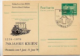 DDR P79-11-78 C61 Postkarte PRIVATER ZUDRUCK 750 J. Krien Traktor Sost. 1978 - Cartes Postales Privées - Oblitérées