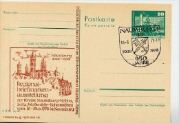 DDR P79-13a-78 C62-a Postkarte PRIVATER ZUDRUCK Dom Naumburg Sost. Wappen 1978 - Cartes Postales Privées - Oblitérées