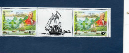 POLYNESIE Française : 220 Ans Des Expéditions Espagnoles à Tautira : Frégate Devant L´île, Portrait -Exploration - - Unused Stamps