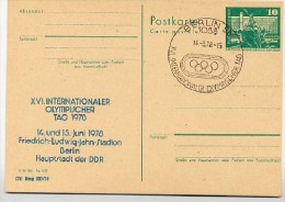 DDR P79-12b-78 C63a Postkarte PRIVATER ZUDRUCK Olympischer Tag Berlin Sost. 1978 - Private Postcards - Used