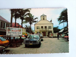 Carte Postale Ancienne : ST. MAARTEN , West Indies : The Picture Post Office & Courthouse In Philipsburg - Saint-Martin