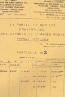 3 FASCICULES  ETUDE DES CARNETS  TRES DOCUMENTES PLUS DE 200 PAGES - France