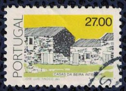 PORTUGAL Oblitération Ronde Used Stamp Maisons Traditionnelles Casas Da Beira Interior 1988 - Gebruikt