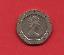 UK, 1982, Circulated Coin, 20 Pence  QEII, KM931, C1758 - 20 Pence