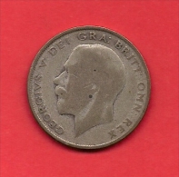 UK, 1922,  Circulated Coin, 1/2 Crown, .500 Silver, KM 818.1a, C1763 - K. 1/2 Crown