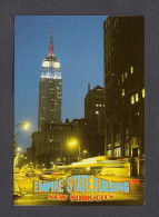 NEW YORK CITY - EMPIRE STATE BUILDING ILLUMINATED AT NIGHT - PRINTED IN THAILAND - Empire State Building